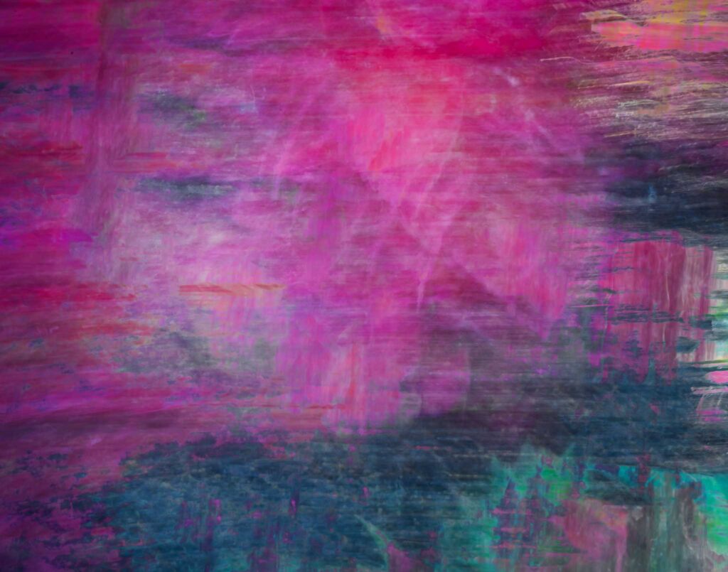 Multiple exposures and in camera movement. 